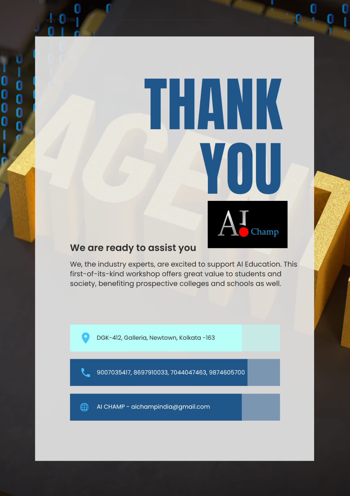 Thank You & Contact — AI Champ